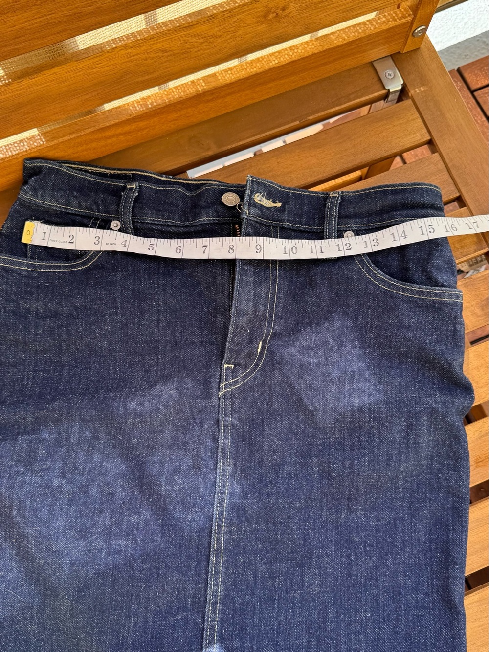 Levi's Dark Indigo Denim Pencil Skirt - Picture 10 of 12